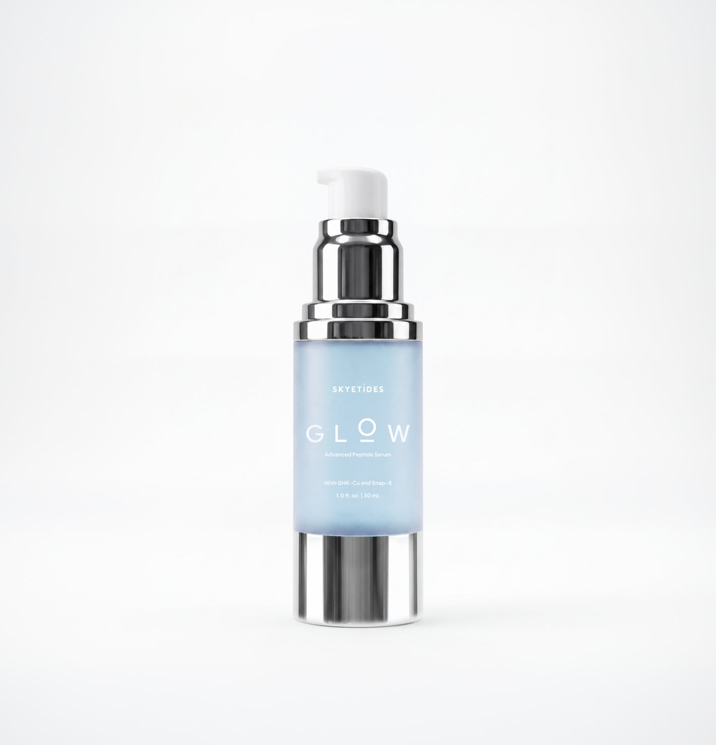GLOW Advanced Peptide Serum Airless Bottle Open