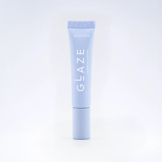 GLAZE peptide lip conditioner by Skyetides in soft tube packaging